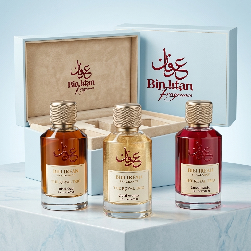 The Royal Trio (Pack of 3 × 100ml) Extrait De Parfum by Bin Irfan Fragrances